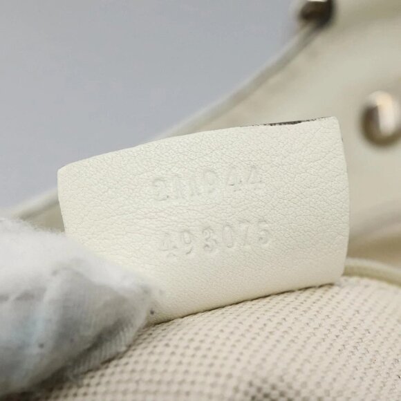 GUCCI Hand Bag Raffia Silver White Auth - Picture 11 of 16